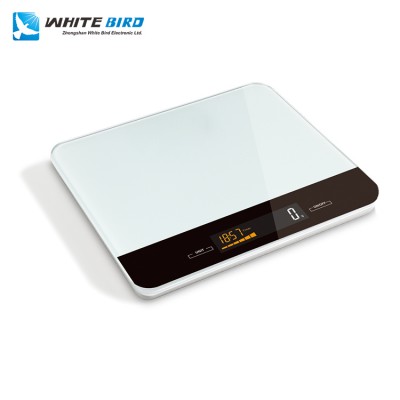 Digital electronic human body weighing scales 150kg glass platform with LCD and backlight