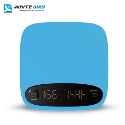 Rechargeable lithium battery kitchen white led display 2kg digital coffee scale