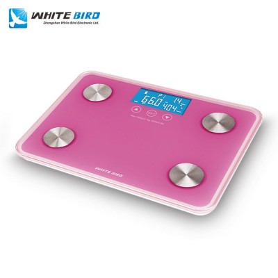 2020 Newest fashion tempered glass platform digital smart body fat scale